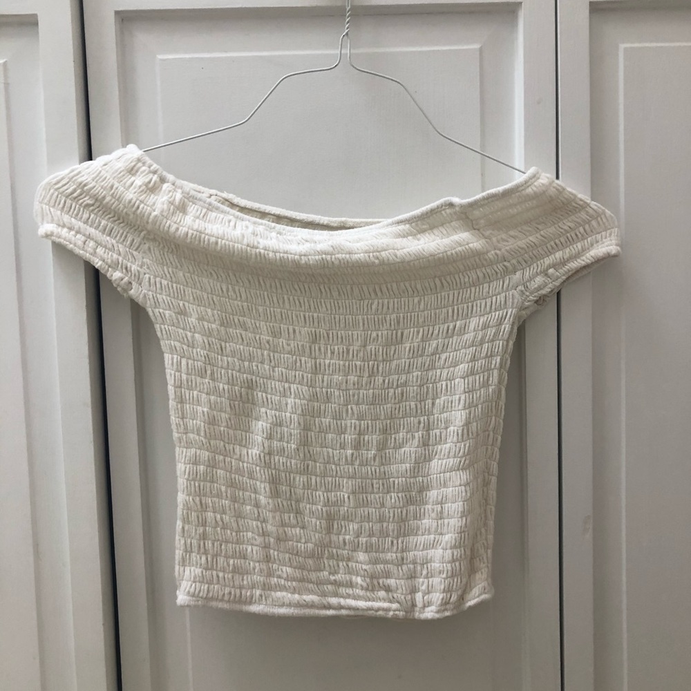 Over the Shoulder White Brand Melville Tube Top